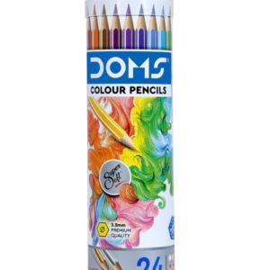 DOMS 24 Colour Pencil Round Tin Pack